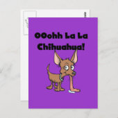 Oohhh La Chihuahua T - Shirt und Geschenke Postkarte (Vorne/Hinten)