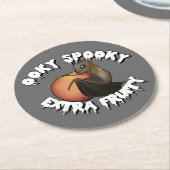 Ooky Spooky Bat Runder Pappuntersetzer (Angewinkelt)