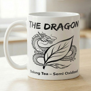 Oolong-Tee-Drache-Zen-Linienzeichnung Kaffeetasse