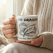 Oolong-Tee-Drache-Zen-Linienzeichnung Kaffeetasse