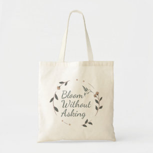 Oom ohne zu fragen, floral inspirierend tragetasche