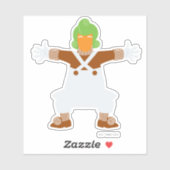 Oompa Loompa Arms Out Aufkleber (Blatt)