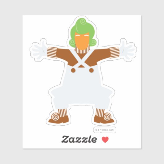 Oompa Loompa Arms Out Aufkleber (Blatt)