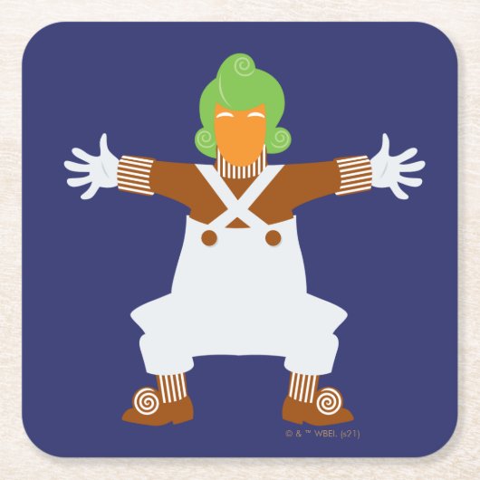 Oompa Loompa Arms Out Rechteckiger Pappuntersetzer (Vorderseite)