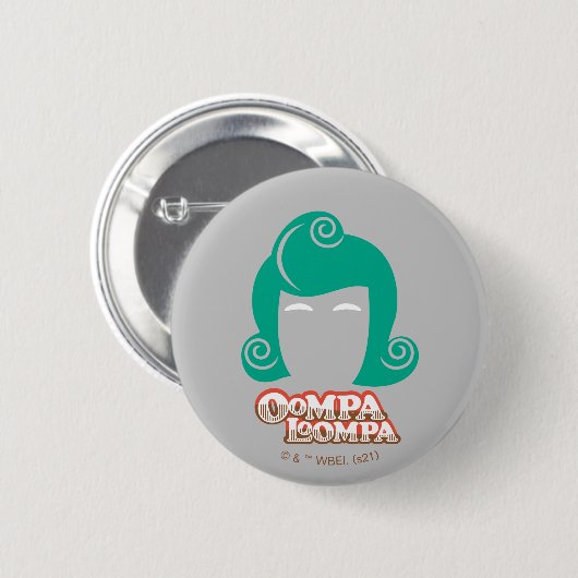 Oompa Loompa Hair Graphic Button (Vorne & Hinten)