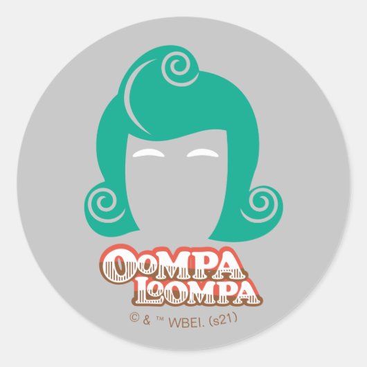 Oompa Loompa Hair Graphic Runder Aufkleber (Vorderseite)