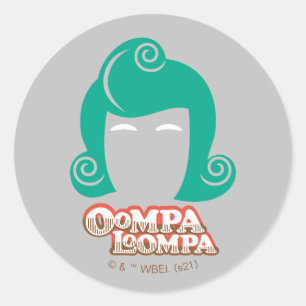 Oompa Loompa Hair Graphic Runder Aufkleber
