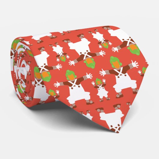 Oompa Loompa Tanzmuster Krawatte (Gerollt)