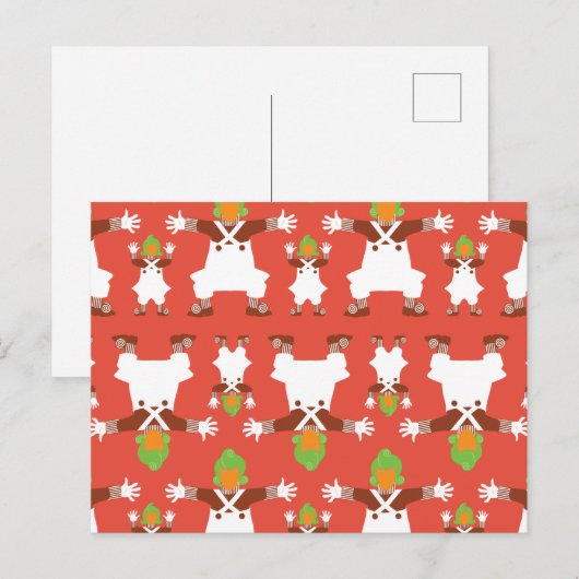 Oompa Loompa Tanzmuster Postkarte (Vorne/Hinten)
