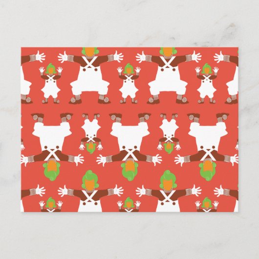 Oompa Loompa Tanzmuster Postkarte (Vorderseite)