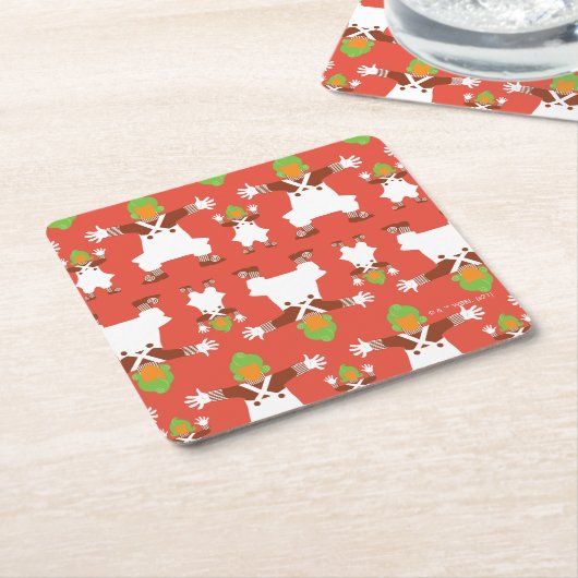 Oompa Loompa Tanzmuster Rechteckiger Pappuntersetzer (angewinkelt)