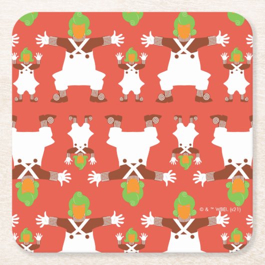 Oompa Loompa Tanzmuster Rechteckiger Pappuntersetzer (Vorderseite)