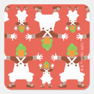 Oompa Tanzmuster Quadratischer Aufkleber