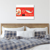 Oona Brand Lachs Label Leinwanddruck (Insitu (Schlafzimmer))