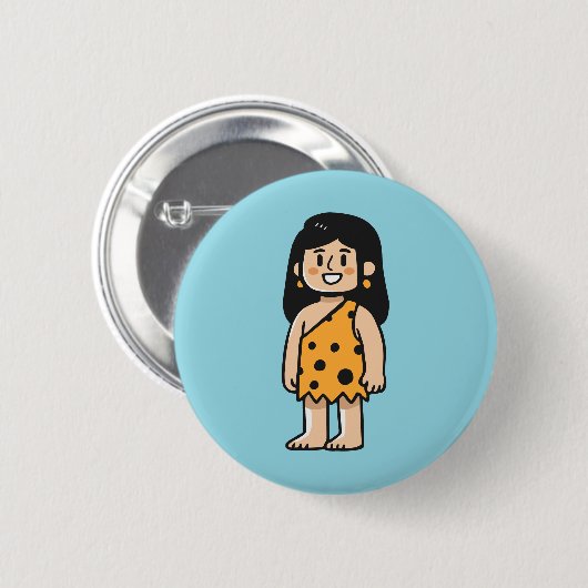 Oona Höhlenfrau Button (Vorne & Hinten)