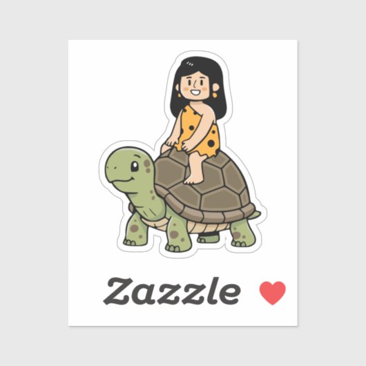 Oona und die Schildkröte Aufkleber (Blatt)