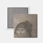 Oonalashka Frau, Alaska Magnet (Vorderseite/Rückseite)