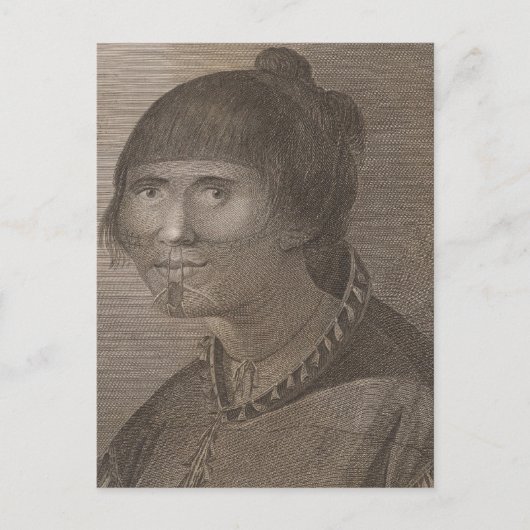 Oonalashka Frau, Alaska Postkarte (Vorderseite)