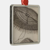 Oonalashka Kappen, Alaska Silbernes Ornament (Rechts)