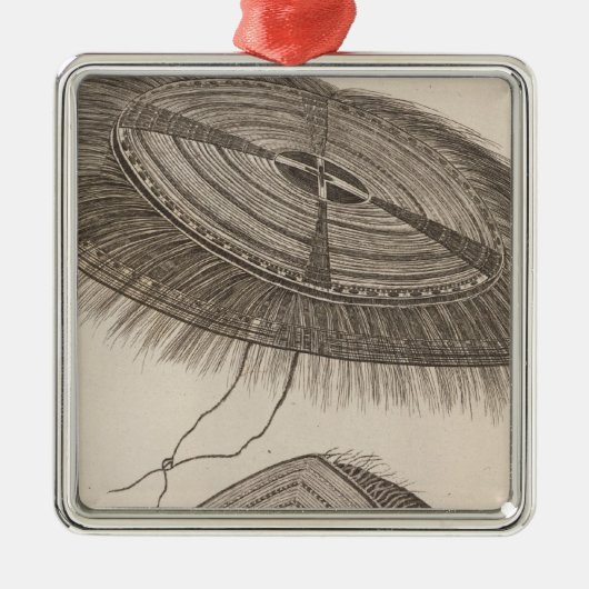 Oonalashka Kappen, Alaska Silbernes Ornament (Vorne)