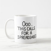 Ooo dies erfordert eine Tabellenkalkulation lustig Kaffeetasse (Links)