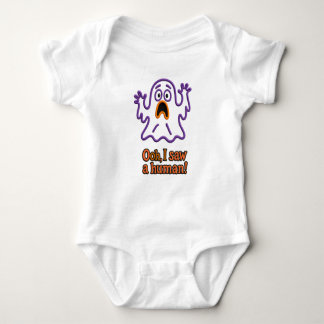 Oooh, I Saw a Human! – Funny Ghost Halloween Baby Strampler