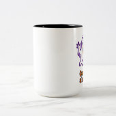 Oooh, I Saw a Human! – Funny Ghost Halloween Zweifarbige Tasse (Mittel)