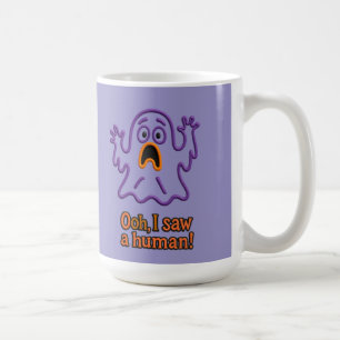 Oooh, ich sah einen Menschen! – Lustiger Geist Hal Kaffeetasse
