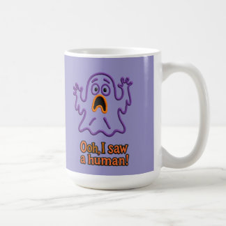 Oooh, ich sah einen Menschen! – Lustiger Geist Hal Kaffeetasse
