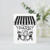Oooh La La La Paris Café Postkarte (Stehend Vorderseite)