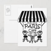 Oooh La La La Paris Café Postkarte (Vorne/Hinten)