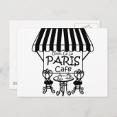 Oooh La La La Paris Café Postkarte (Vorne/Hinten)