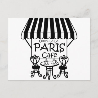 Oooh La La La Paris Café Postkarte