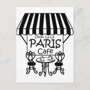 Oooh La La Paris Café Postkarte