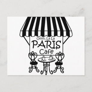 Oooh La La Paris Café Postkarte