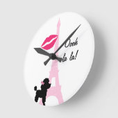 Oooh La La Paris Wall Clock Runde Wanduhr (Winkel)