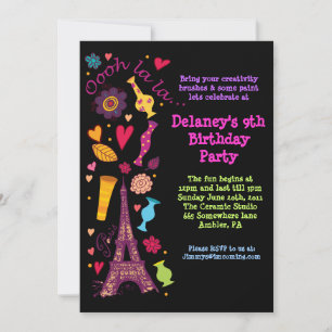 Oooh La Paris Geburtstagsparty Einladung
