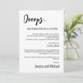 💍 Ooops Minimalistisch Elegante Änderung des Datu Save The Date (Stehend Vorderseite)