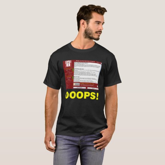 OOOPS! Ransomware "WannaCry" T-Shirt (Vorne ganz)