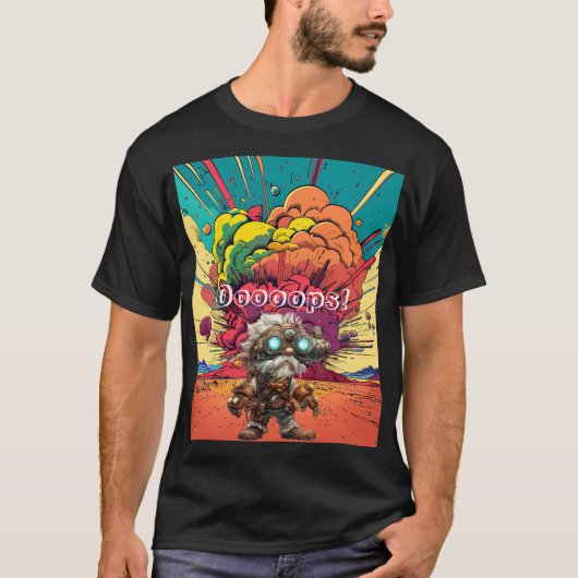Ooops! Steampunk Gnome T-Shirt (Vorderseite)