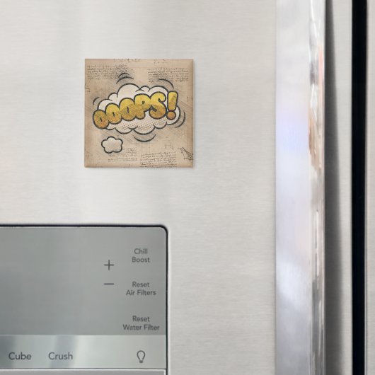 OOOPS! Vintages Comic Buch Steampunk Pop Kunst Magnet (In Situ (Kühlschrank))