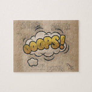 OOOPS! Vintages Comic Buch Steampunk Pop Kunst Puzzle