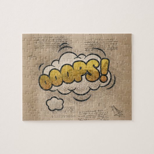 OOOPS! Vintages Comic Buch Steampunk Pop Kunst Puzzle (Horizontal)