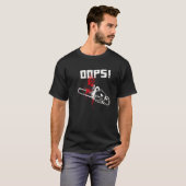 Oops Blood Funny Lumberjack Horror Chainsaw T-Shirt (Vorne ganz)