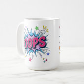 OOPS-Comic-Burst Kaffeetasse (Vorderseite Links)