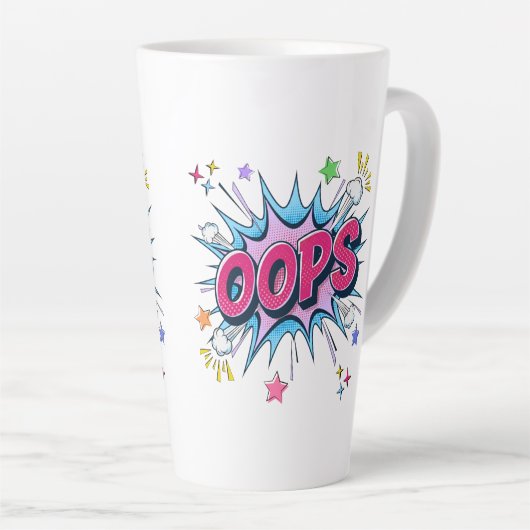 OOPS-Comic-Burst Milchtasse (Rechte Ecke)