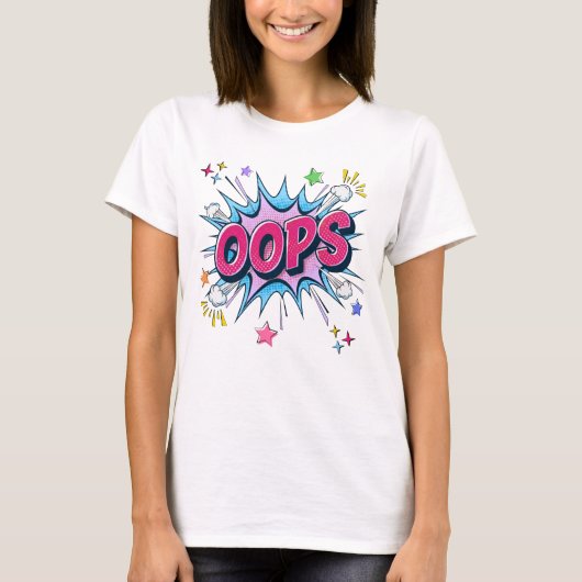 OOPS-Comic-Burst T-Shirt (Vorderseite)