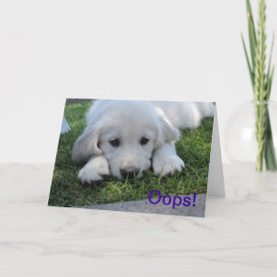 Oops, es tut mir leid Entschuldigungskarte Karte