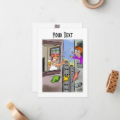 Oops - Flachnotierkarte Mitteilungskarte (Vorderseite/Rückseite Beispiel)