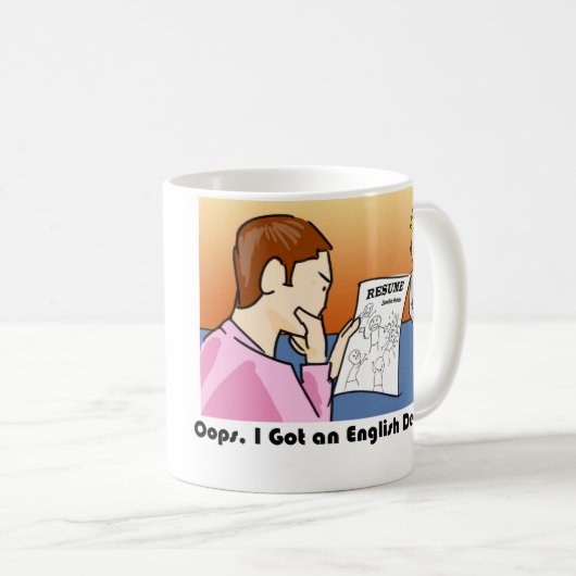 Oops, got ich einen englischen Grad Kaffeetasse (VorderseiteRechts)